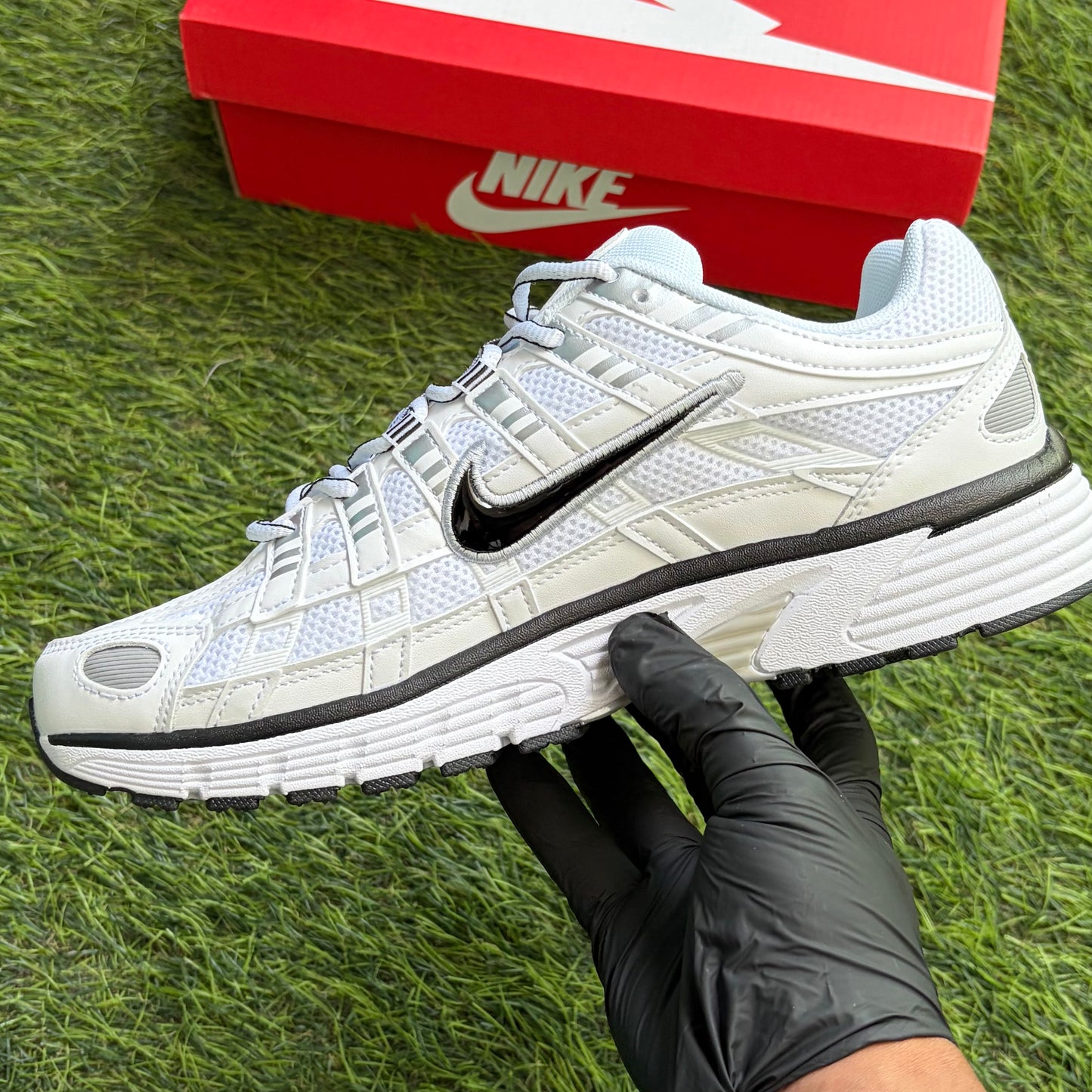 Nike P-6000 "White Metallic Silver Black"