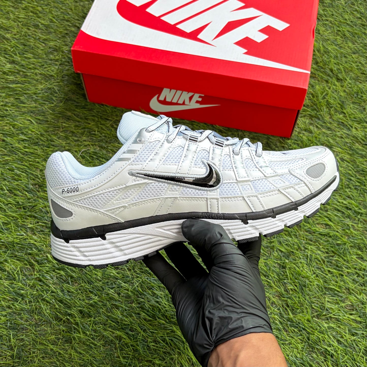 Nike P-6000 "White Metallic Silver Black"
