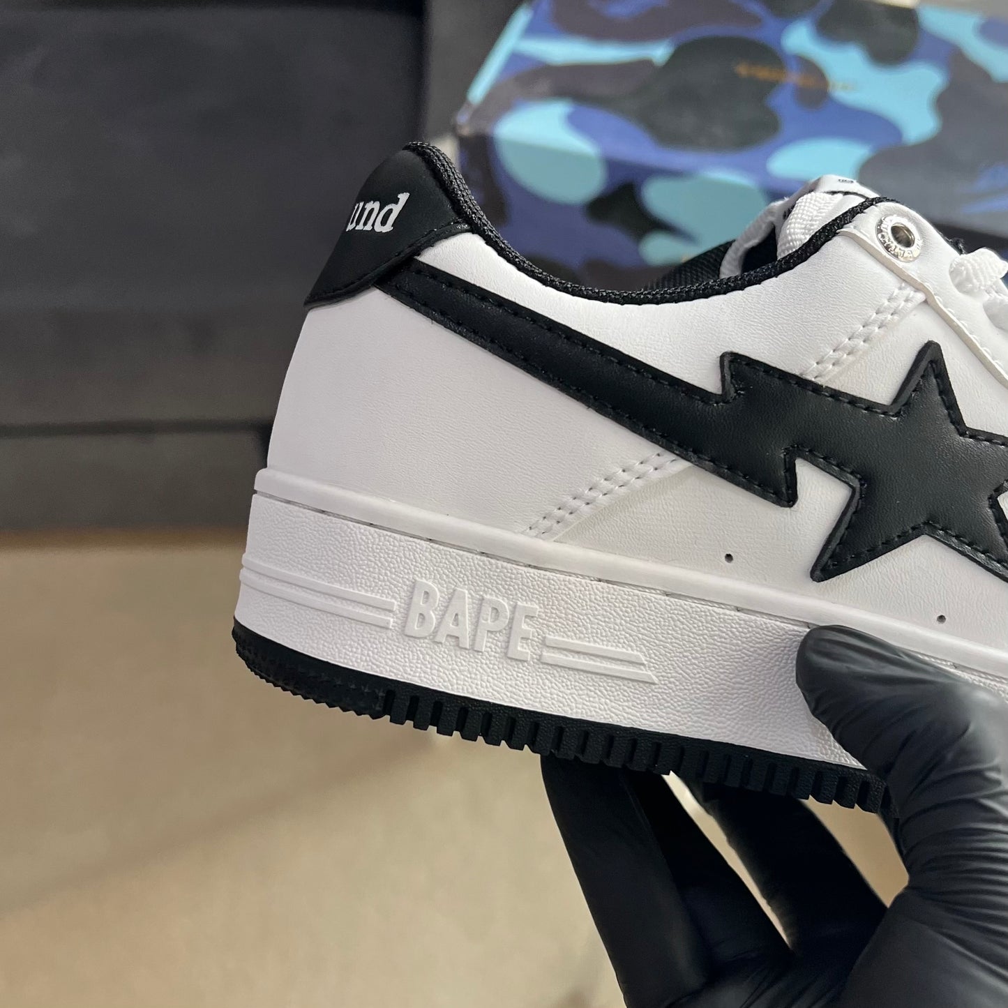 Bapesta x jjjjound "White/Black"
